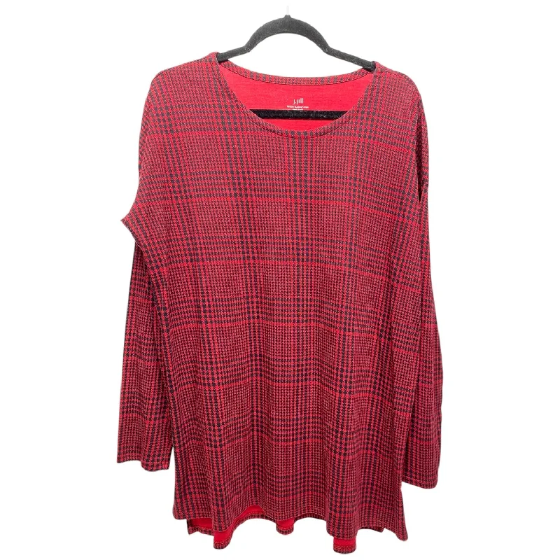 Tunic 3/4 Sleeve By J. Jill In Black & Red, Size: L