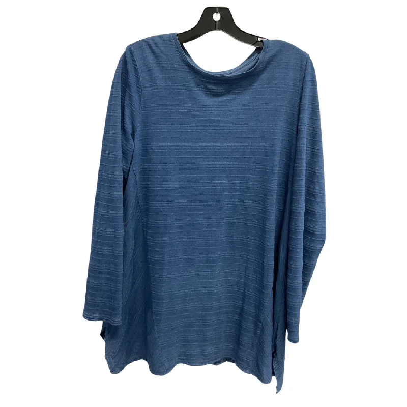 Tunic 3/4 Sleeve By Pure Jill In Blue, Size: M