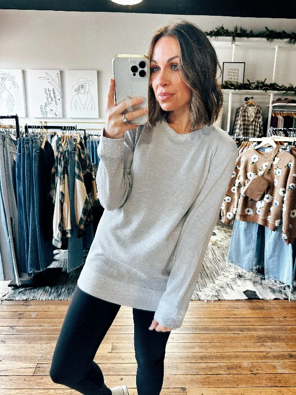 Long Sleeve Stitch Detail Tee-4 Colors