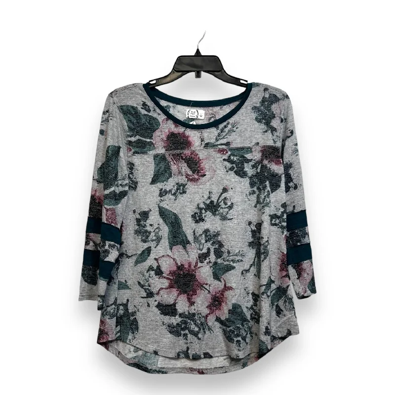 Top 3/4 Sleeve Basic By Maurices O In Print, Size: L