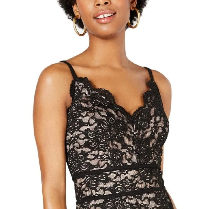 Morgan & Co. Women's Lace Ruffled Party Dress Black Size 1