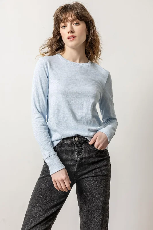 Long Sleeve Ribbed Cuff Crewneck