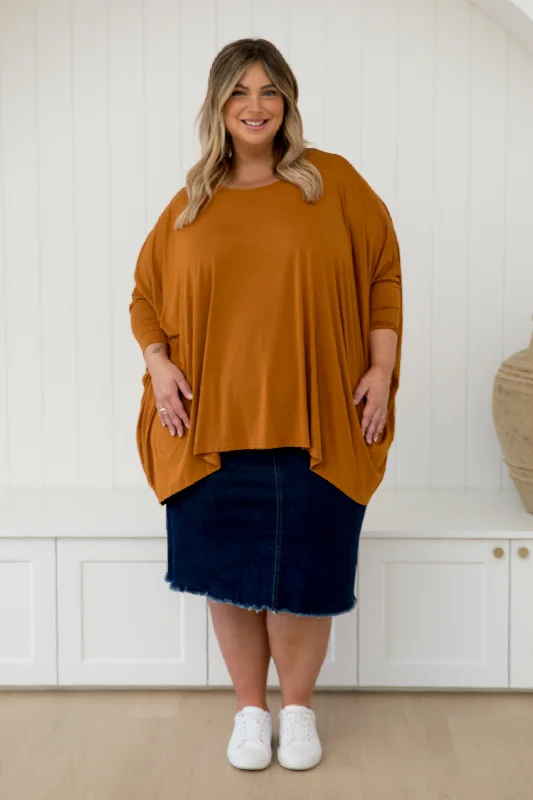 Long Sleeve Essential Top | Butterscotch