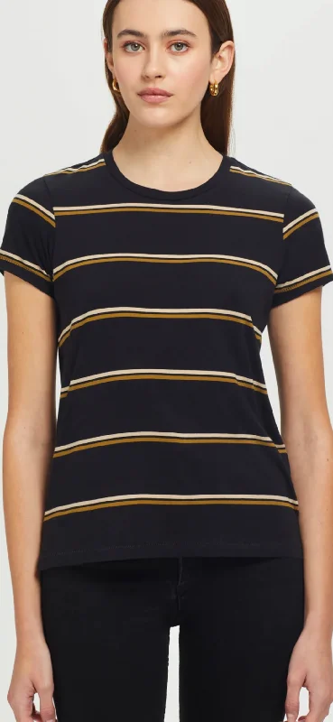 GOLDIE-Autumn Stripe Boy Tee Black