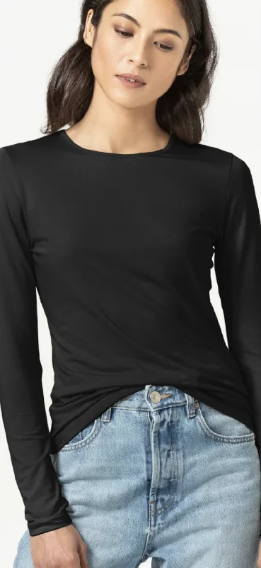 LILLA P- Long Sleeve Crew Black