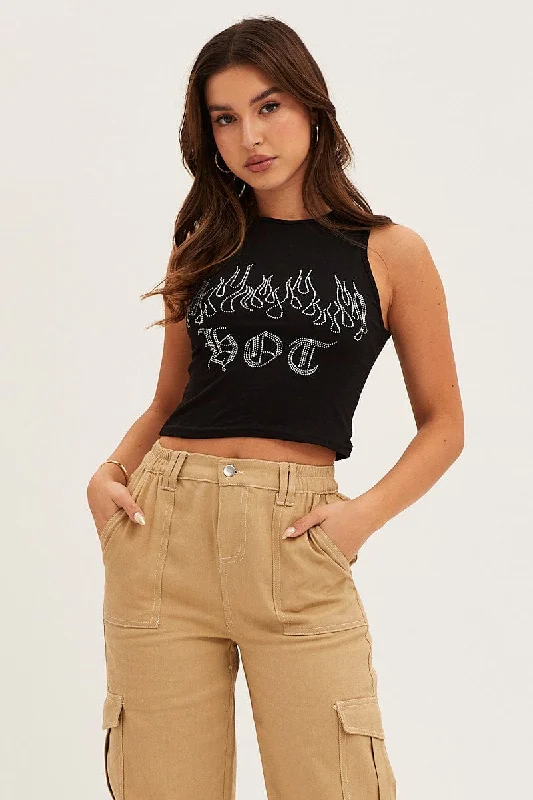 Black Crop Top