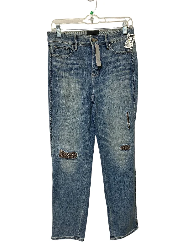 Jeans Straight By White House Black Market In Blue Denim, Size: 4