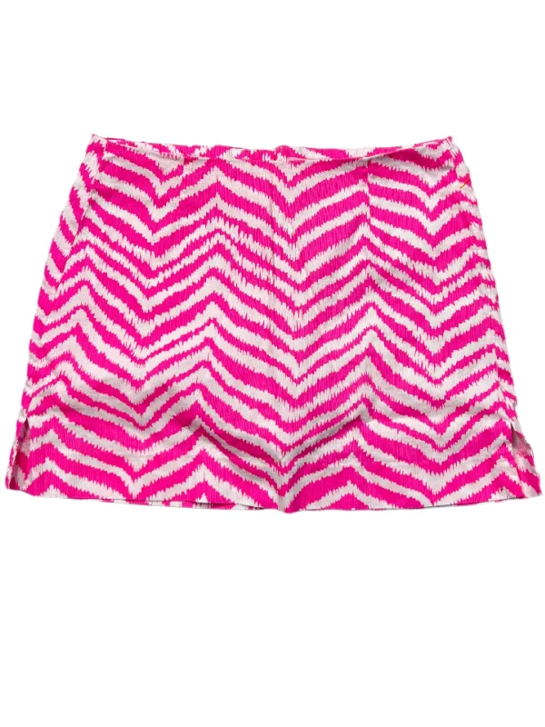 Skirt Mini & Short By Lilly Pulitzer In Pink & White, Size: 4