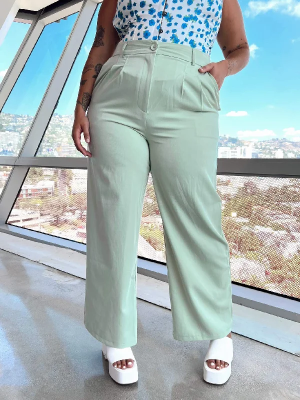 Archer Pants Green Curve