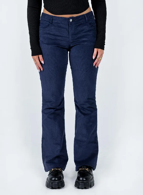 Charissa Cord Pant Navy