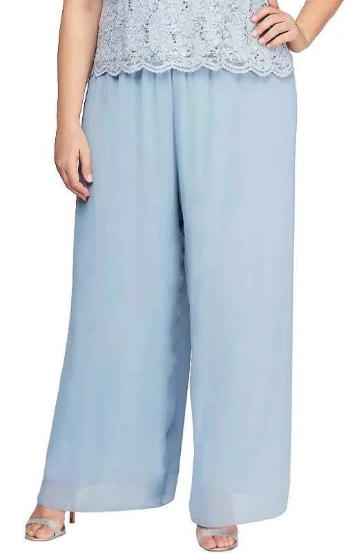 Chiffon Pants In Hydrangea