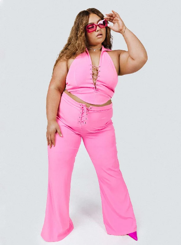 Marcia Flare Pant Pink Curve