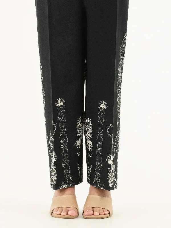 Printed Khaddar Trousers