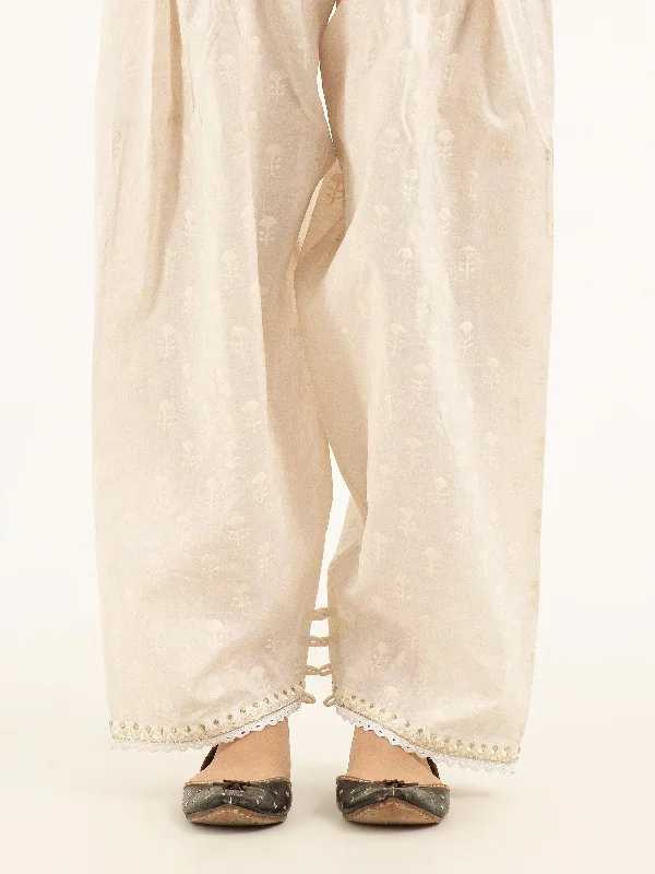 Embroidered Khaddar Trousers