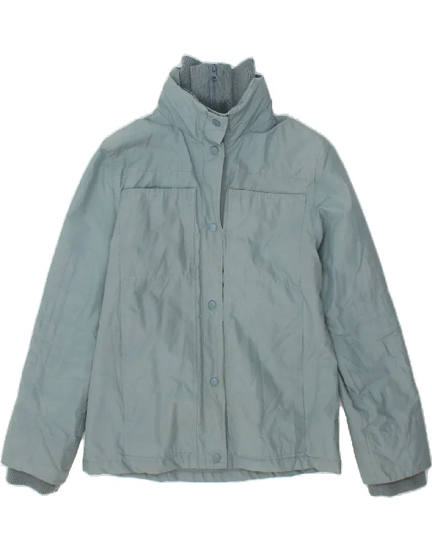 ALASKA Womens Windbreaker Jacket UK 14 Medium Blue Cotton