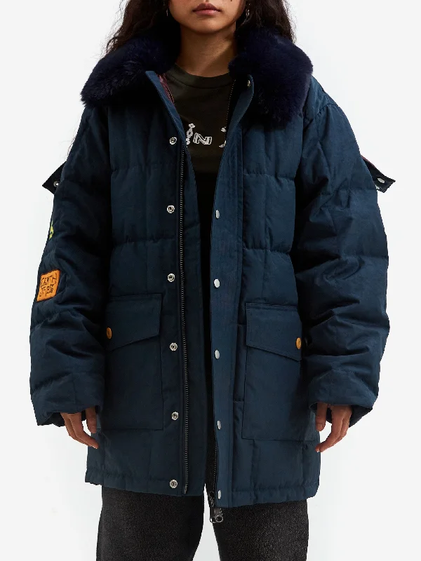 Brain Dead Homage Parka - Navy