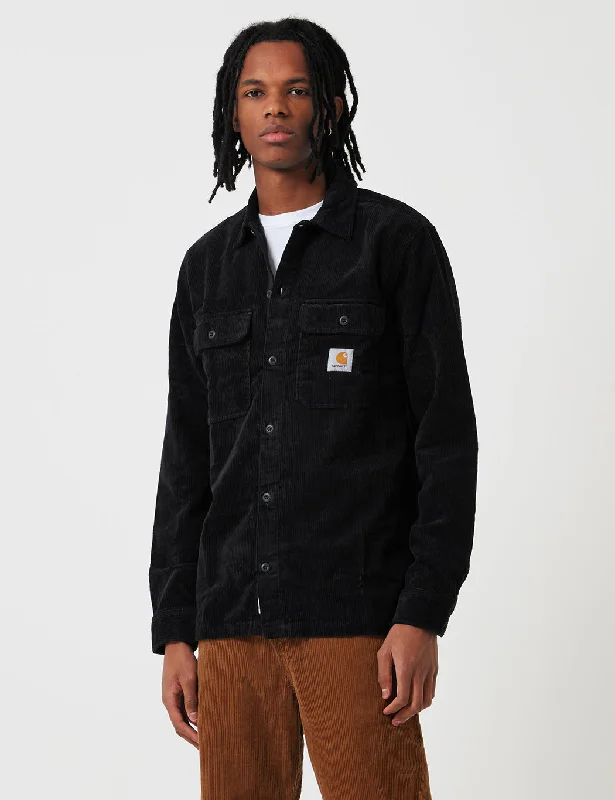 Carhartt-WIP Long Sleeve Swinton Shirt - Black