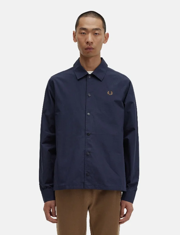 Fred Perry Lightweight Overshirt - Navy Blue