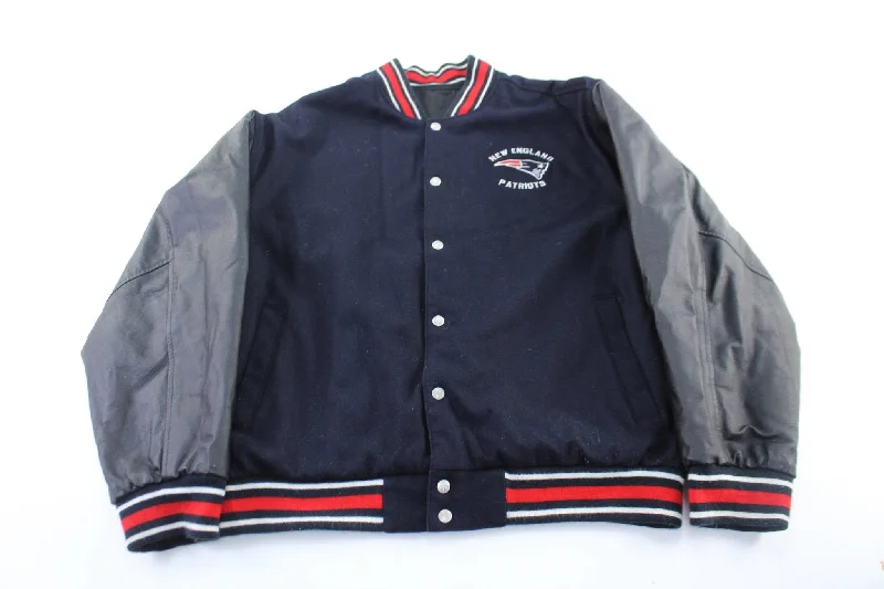 New England Patriots Embroidered Reversible Varsity Jacket