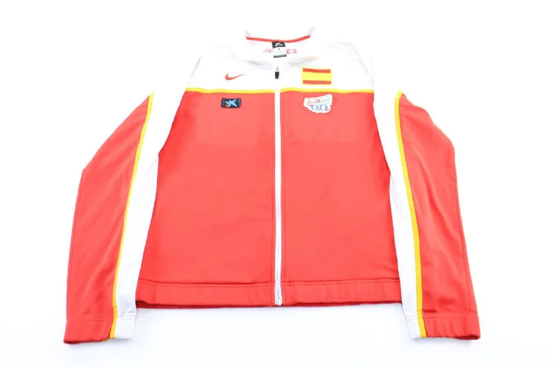 Nike Embroidered Logo Spain Soccer Zip Up Jacket