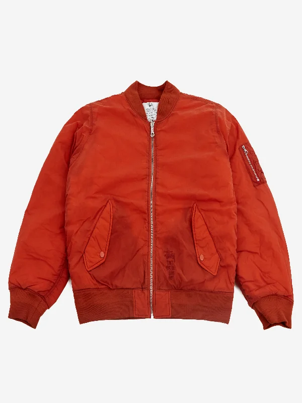 Stussy Quilted Bomber Waxed W - Rust