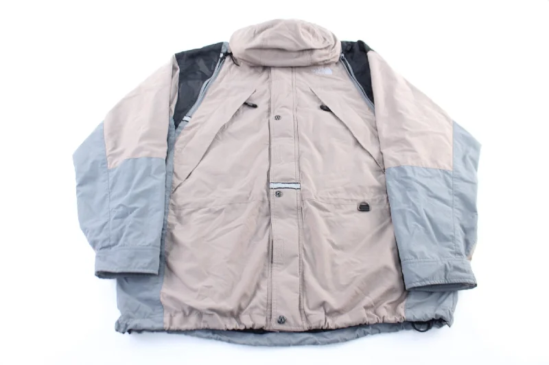 The North Face Embroidered Logo Taupe & Grey Zip Up Jacket