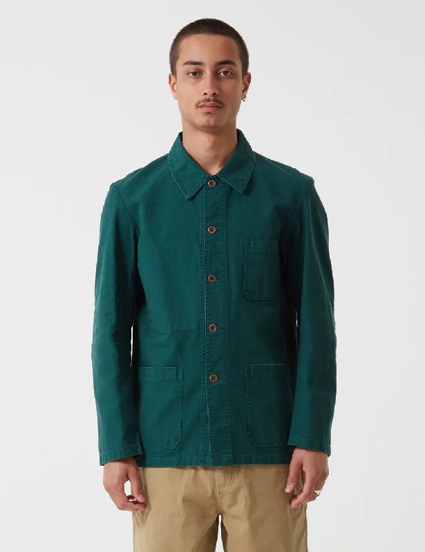 Vetra French Workwear Jacket Short (Twill Cotton) - Bottle Green