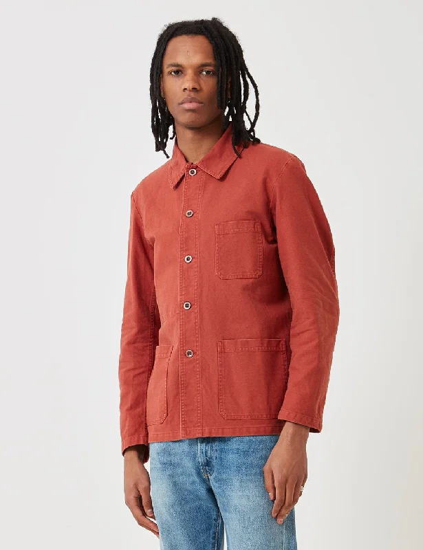 Vetra French Workwear Jacket Short (Dungaree Wash Twill) - Quince Red