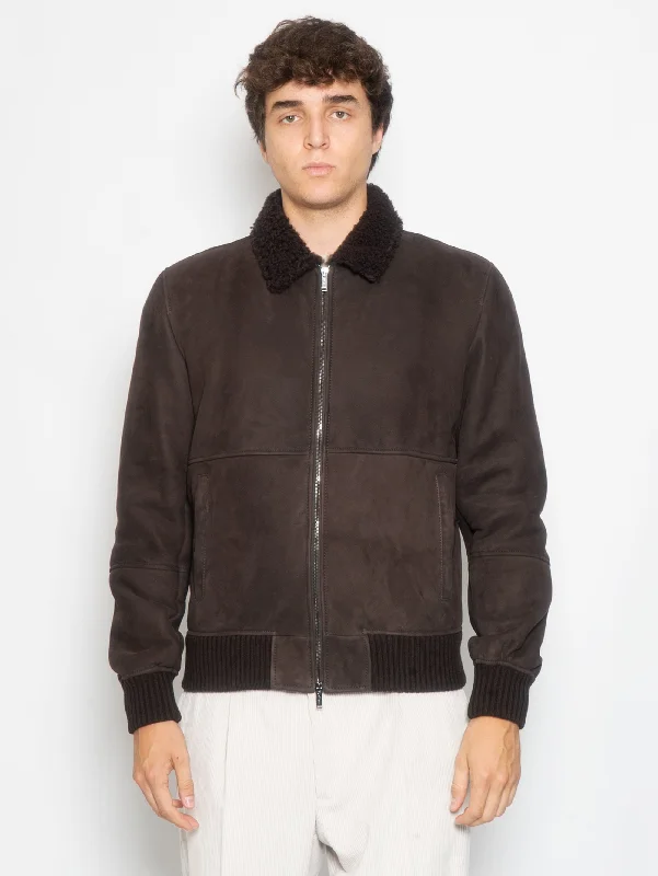 Bomber in Shearling Testa di Moro