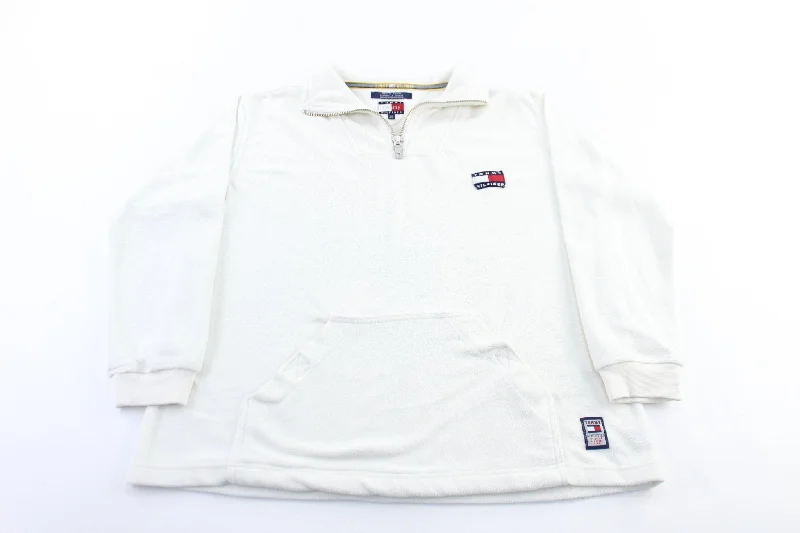 Women's Tommy Hilfiger Logo Patch White Pullover Jacket