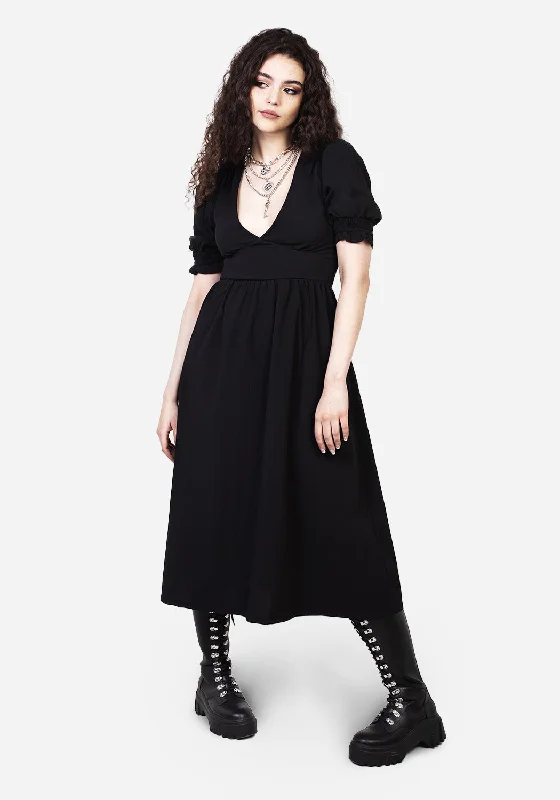 DIVINATION TEXTURED MIDI DRESS