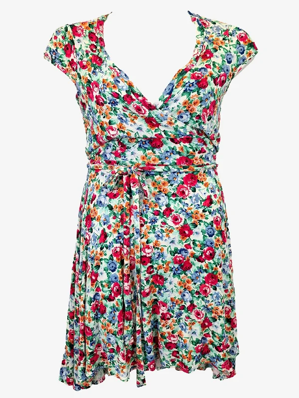 Review Dainty Wrap Summer Mini Dress Size 12