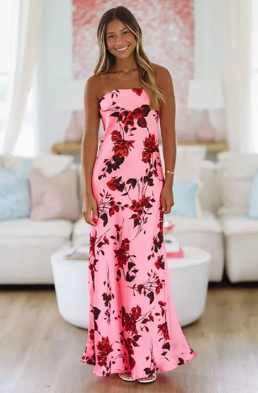 Different Level Maxi Dress - Pink