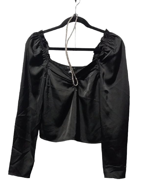 Black Blouse Long Sleeve Rachel Zoe, Size Xs