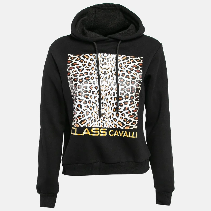 Class By Roberto Cavalli Leopard Print Knit Hoodie