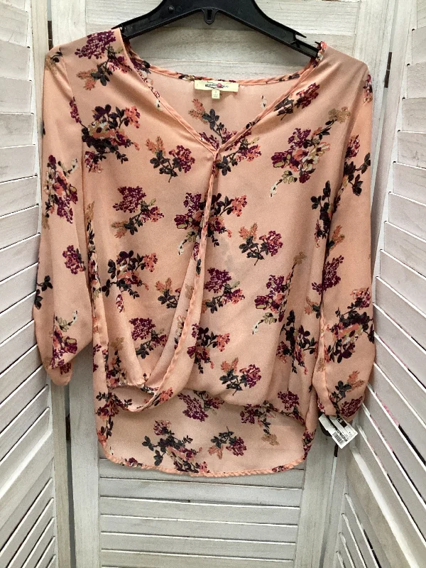 Floral Blouse Long Sleeve Wishful Park, Size M