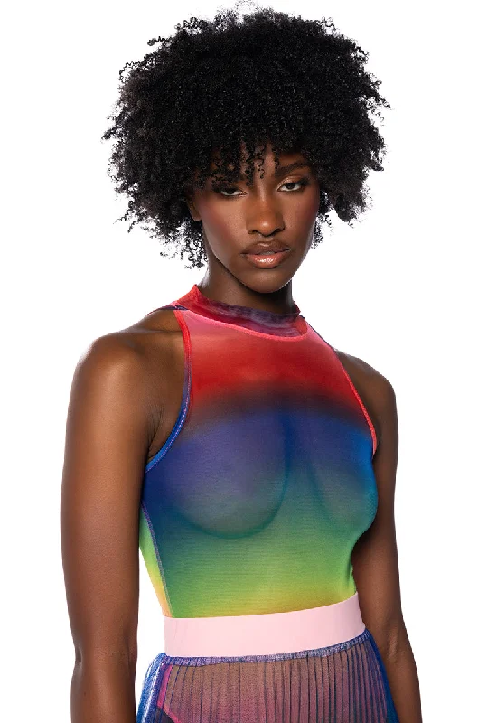 PRIDE EFFECT SLEEVELESS BODYSUIT