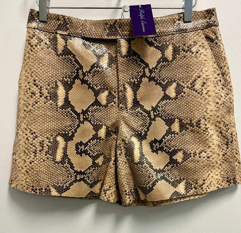 Snakeskin Shorts In Tan/black