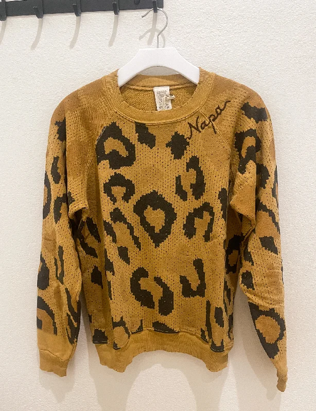 Into The Wild Napa Embroidered Sweatshirt, Leopard